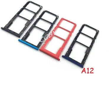 Sim Lade Houder Voor Oppo A12 Sim Card Tray Slot Houder Adapter Socket Reparatie Onderdelen lucht blauw