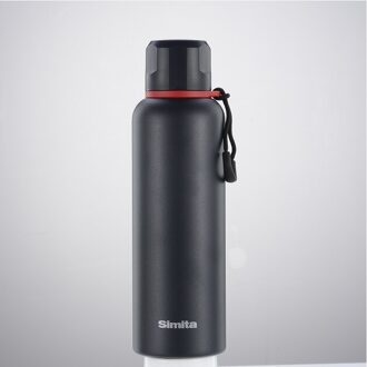 Simita Sport Thermoskan, 600Ml, Draagbare Water Fles Voor Camping Reizen, Roestvrij Staal, legergroen Tumbler police blauw