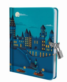 Simon & Schuster Us Harry Potter Hogwarts Castle At Night Lock And Key Diary - Insight Editions