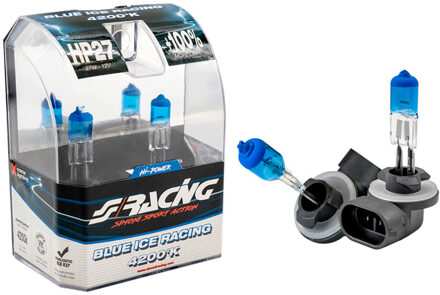Simoni Racing Halogeen Lampen 'Blue Ice Racing' HP27-881 (4200K) 12V/27W, set à 2 stuks ECE-R37 SRBIRHP27