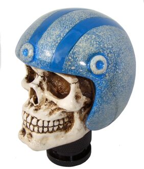 Simoni Racing Pookknop Skull + Blauwe Helm