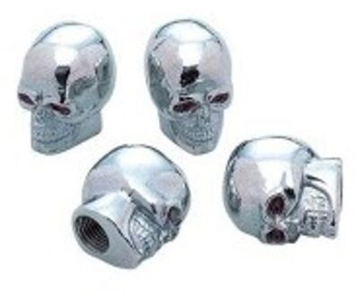 Simoni Racing Set ventielkapjes Skeletor - Chroom