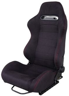 Simoni Racing sportstoel Miky zwart stof + rode naden (zowel links als rechts verstelbaar) inclusief SRSRS8N