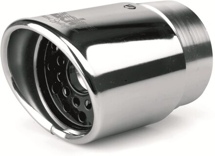 Simoni Racing Uitlaatsierstuk Ovaal/Schuin RVS - 88x82xL125mm - Montage ->74mm