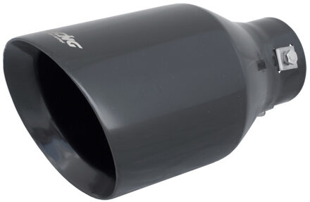 Simoni Racing Uitlaatsierstuk Rond/Schuin RVS Zwart - Ø115xL210mm - Montage 38-63mm