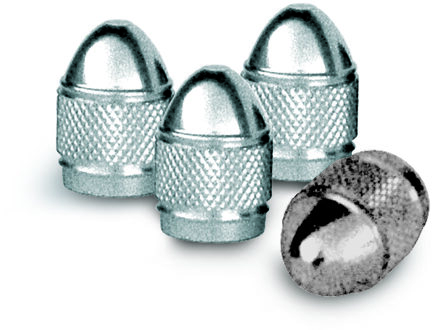 Simoni Racing ventieldoppen Ogiva Chroom 4 stuks Zilverkleurig