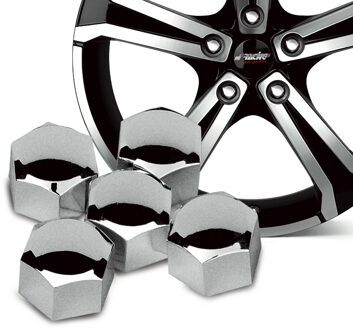 Simoni Racing Wielmoerkapjes - 17mm - Chroom - Set à 20 stuks