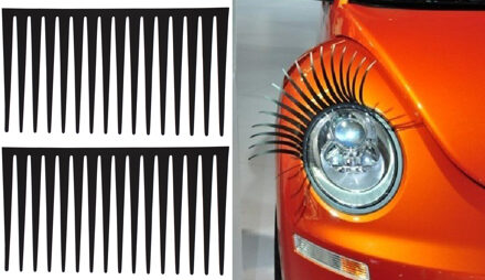 Simoni Racing Zelfklevende Koplampwimpers - Zwart - Set à 2 stuks