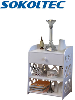 Simple and modern assembled bedside table European white drawer small cabinet bedroom bedside table
