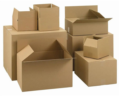 Simple channel corrugated cardboard box for packaging | 16x11x11 cm | Brown | 20 pcs - postal shipments, management, movers