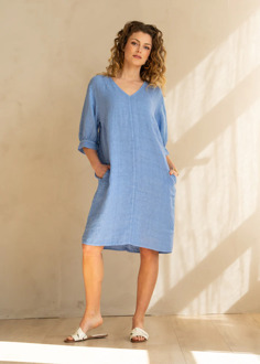 Simple Dionne dress cornflower blue Blauw - L-XL