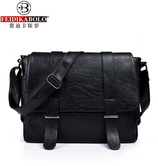 Simple Men Briefcase Business PU Leather Computer Bag Men Handbag Portable Zipper Shoulder Laptop Bag Men Business Crossbody Bag