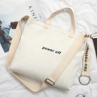 Simple Mode Canvas Schoudertas Schooltas Casual Crossbody Tas Reizen Winkelen Tote Handtas School-Tassen-Voor-meisjes wit
