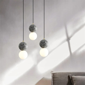 Simple Modern Marble Pendant Lights Industrial Bedroom Bedside Lamp Cafe Restaurant Bar Led Hanging Lights Glass Ball Hanglamp