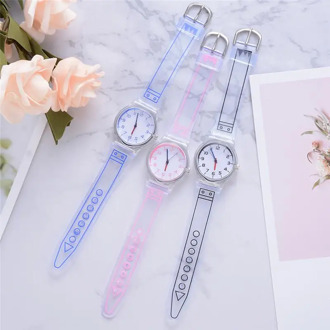 Simple New Numbers Transparent Children Watch Casual Transparent Kids Watch Jelly Girls Watch Boys Wrist Watches Clock Relogio