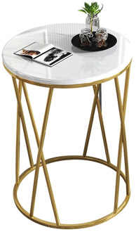 Simple Nordic Light Luxury Coffee Table Sofa Corner Table Bedside Bedroom Marble Pattern Small Round Table Side Tables Furniture