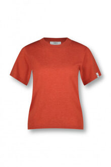 Simple T-shirt naveen coral Rood - XS