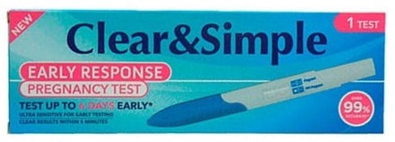Simple Zwangerschapstest Simple Clear & Early Response Midstream Pregnancy Test 1 st