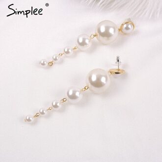 Simplee Fijne sieraden parel oorbellen Vrouwen sieraden mode bijoux accessoires Party chic hanger oorbellen vrouwelijke accessoires