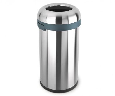 Simplehuman Bullet Open Afvalemmer 60 Liter Zilver
