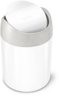 Simplehuman Mini Can Afvalemmer, 1.5 L, Wit - Simplehuman