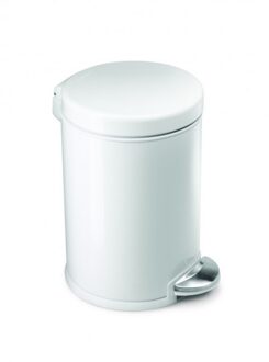Simplehuman Round Pedaalemmer 4,5 Liter Vingerafdrukvrij Wit