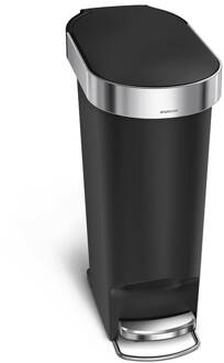 Simplehuman Slim Afvalemmer 40 Liter Zwart