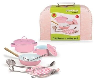 simply for kids Kookset in koffer Simply for Kids roze