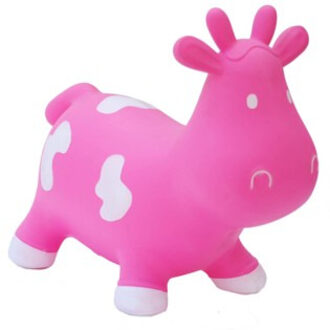 simply for kids Skippy Koe Roze/wit Simply For Kids 40x20x50 Cm - Loopwagen Simply For Kids