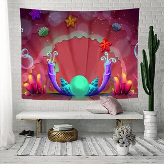 Simsant Onderwater Wereld Tapestry Parel Kwallen Zee Art Muur Opknoping Wandtapijten Voor Woonkamer Slaapkamer Thuis Dorm Decor GT2TSIHX789