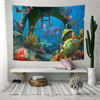 Simsant Onderwater Wereld Tapestry Parel Kwallen Zee Art Muur Opknoping Wandtapijten Voor Woonkamer Slaapkamer Thuis Dorm Decor GT2TSIHX792