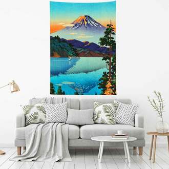Simsant Psychedelische Bos Tapestry Berg Boom Planten Art Tapestry Wall Opknoping Decor Voor Woonkamer Slaapkamer Banner 2TGTLSAY44