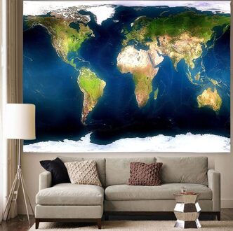 Simsant Psychedelische Bos Tapestry Firefly Wereldkaart Kunst Muur Opknoping Wandtapijten Voor Woonkamer Slaapkamer Thuis Dorm Decor GT2TSILS702