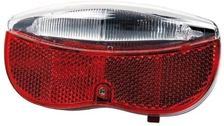 Simson achterlicht batterij bagagedrager led rood Zwart