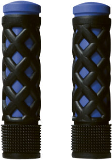 Simson kinderhandvatten 115 x 20 mm rubber blauw/zwart per set