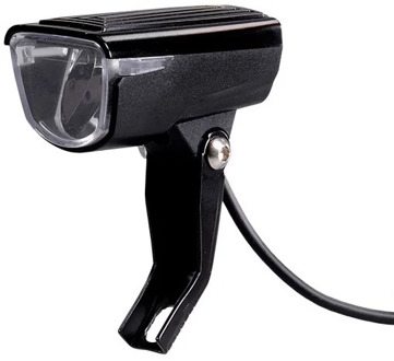 Simson koplamp Luna e-bike led 6 cm voorvork 25 lux zwart