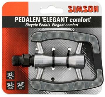 Simson pedalen Elegant Comfort 8 x 6 x 4 cm aluminium zwart