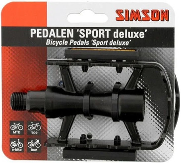 Simson pedalen set Sport Deluxe 9/16 inch zwart
