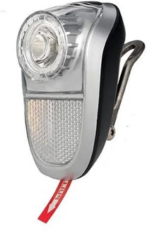 Simson voorlicht batterij led zwart/zilver Zilverkleurig