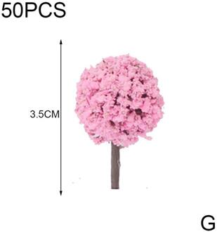 Simulatie Bal Boom Model 3.5Cm Bloem Model 50 Pcs Landschap Vormige 1/87 Scalemixed Bal Bomen Kleuren Landschap Trein N0R3