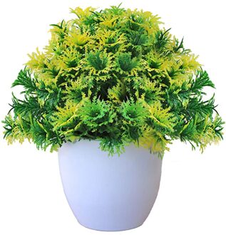 Simulatie Bloem Tarzon Woonkamer Kunstmatige Plant Gesimuleerde Potplanten Plastic Desktop DIY Bruiloft Home Decor geel