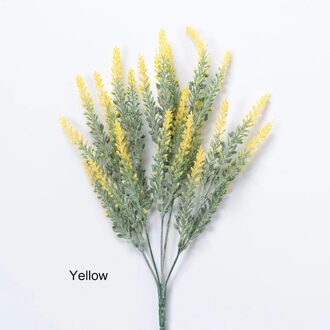 Simulatie Bloemen Plastic Kunstmatige Lavendel Thuis Slaapkamer Bruiloft Decor Party Decoratie Kunstplanten Moderne Stijlen Thuis geel