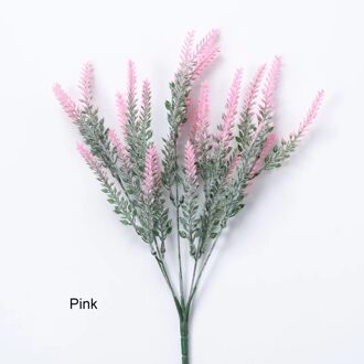 Simulatie Bloemen Plastic Kunstmatige Lavendel Thuis Slaapkamer Bruiloft Decor Party Decoratie Kunstplanten Moderne Stijlen Thuis roze
