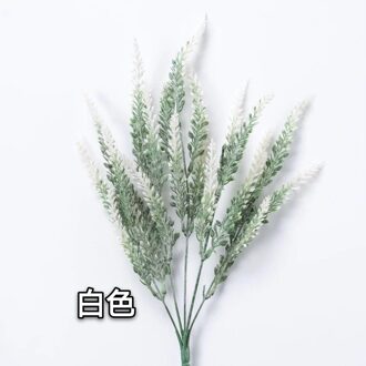 Simulatie Bloemen Plastic Kunstmatige Lavendel Thuis Slaapkamer Bruiloft Decor Party Decoratie Kunstplanten Moderne Stijlen Thuis wit