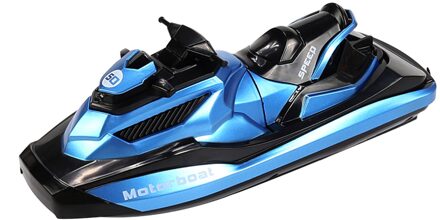 Simulatie Boot Uiterlijk 2.4Ghz Miniatuur Afstandsbediening Racing Boot Waterbestendig Elektrische Motorboot Kind Romp Boot Speelgoed blauw