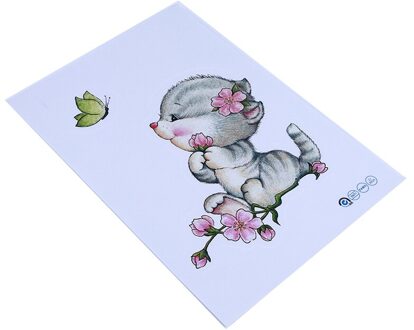 Simulatie Kat Wc Stickers Verwijderbare Muurstickers Waterdichte Zelfklevende Badkamer Stickers Leuke Cartoon Kitten Stickers ZYPA-980A-N