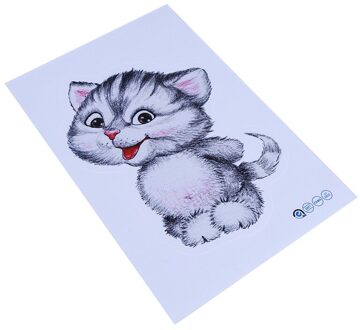 Simulatie Kat Wc Stickers Verwijderbare Muurstickers Waterdichte Zelfklevende Badkamer Stickers Leuke Cartoon Kitten Stickers ZYPA-980E-N