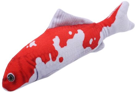 Simulatie Koi Mint Vis Kat Catnip Toy Bite Slip 4 Kleuren rood libel