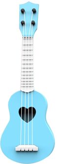 Simulatie Met 4 Strings Kids Voorschoolse Spelen Muziekinstrument Abs Plastic Ukulele Speelgoed Vroege Onderwijs Peuter Baby Blauw