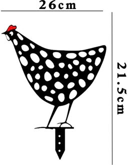 Simulatie Plastic Zwarte Kip Yard Art Tuin Gazon Decoratie Tuin Kaart Kip Voor Pasen Tuinieren Standbeeld Yard Art 01